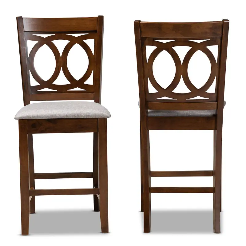 Baxton Studio Lenoir Counter Stool 2-piece Set - Image 3