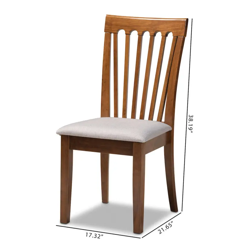 Baxton Studio Minette Dining Chair 2-piece Set - Image 7