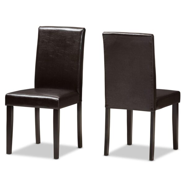 Baxton Studio Modern Espresso Dining Chair 2-piece Set