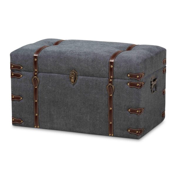 Baxton Studio Palma Storage Ottoman