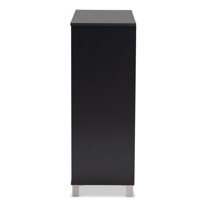 Baxton Studio Shirley Dark Gray Shoe Cabinet - Image 4