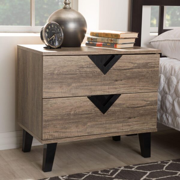 Baxton Studio Swanson Nightstand