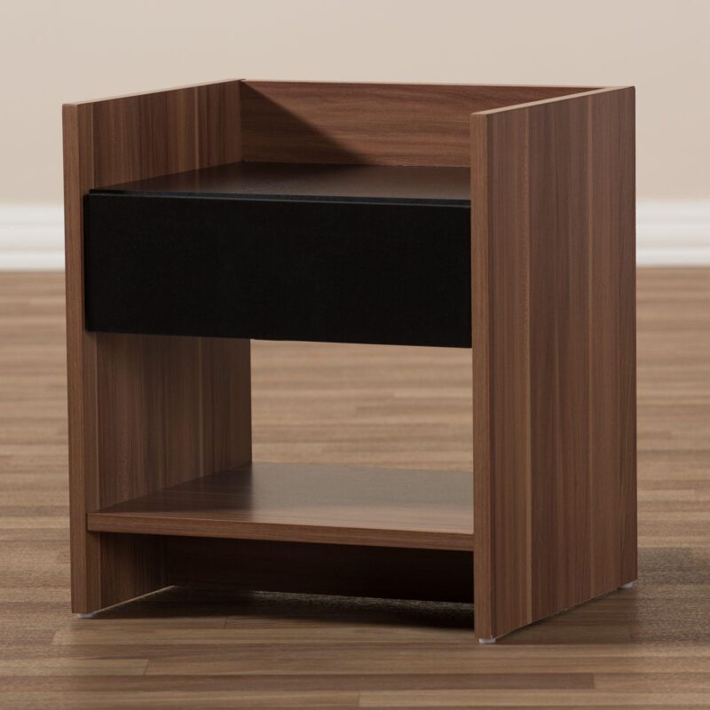 Baxton Studio Vanda 1-Drawer Nightstand - Image 6