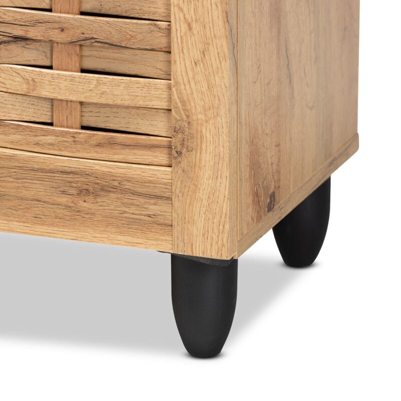 Baxton Studio Winda 3-Door Shoe Cabinet - Image 6