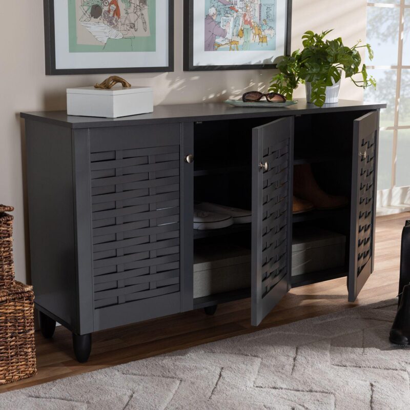 Baxton Studio Winda Shoe Storage Cabinet - Image 2