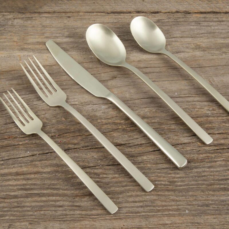 Beacon Champagne Satin 20-pc. Flatware Set - Image 2