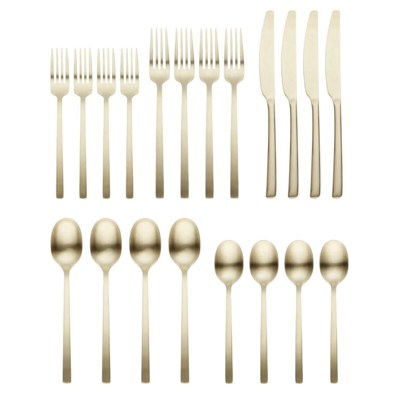 Beacon Champagne Satin 20-pc. Flatware Set - Image 5