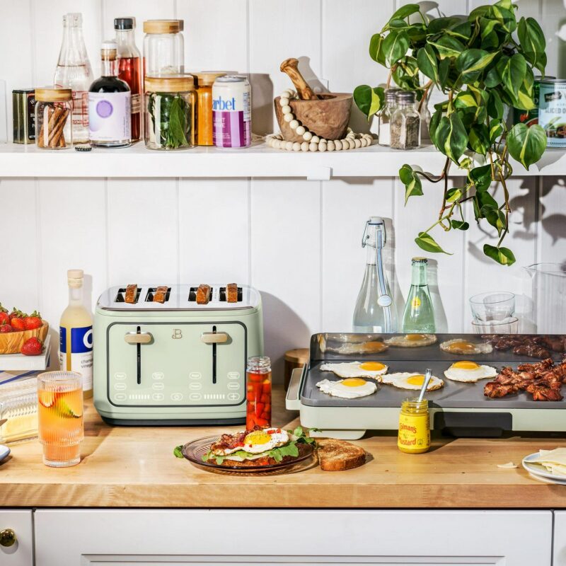 Beautiful 4-Slice Toaster with Touch-Activated Display, Sage Green by Drew Barrymore - Image 8