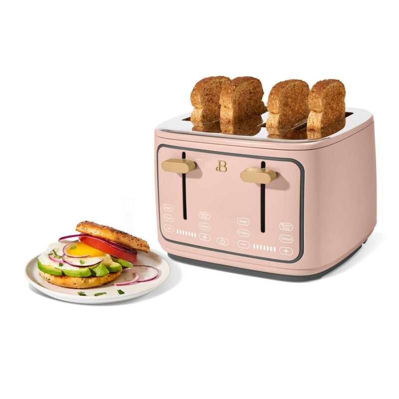 Beautiful 4-Slice Toaster with Touch-Activated Display, Rose by Drew Barrymore - Image 4