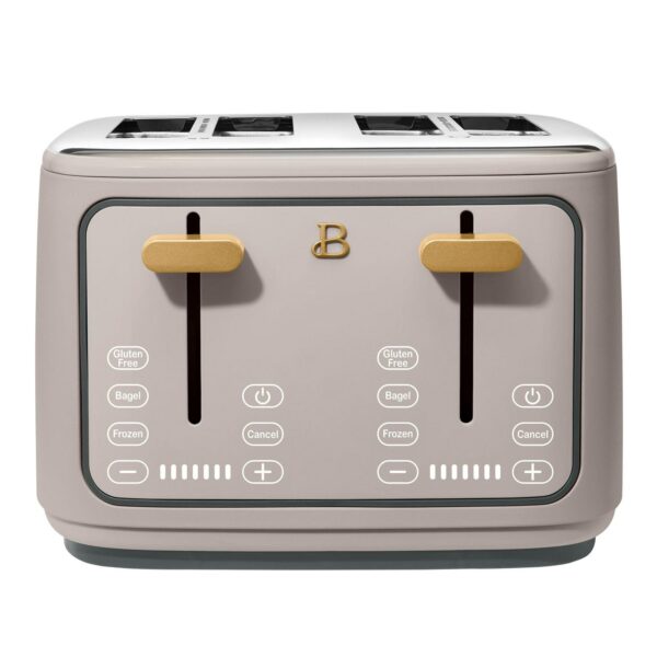 Beautiful 4-Slice Toaster with Touch-Activated Display, Porcini Taupe by Drew Barrymore