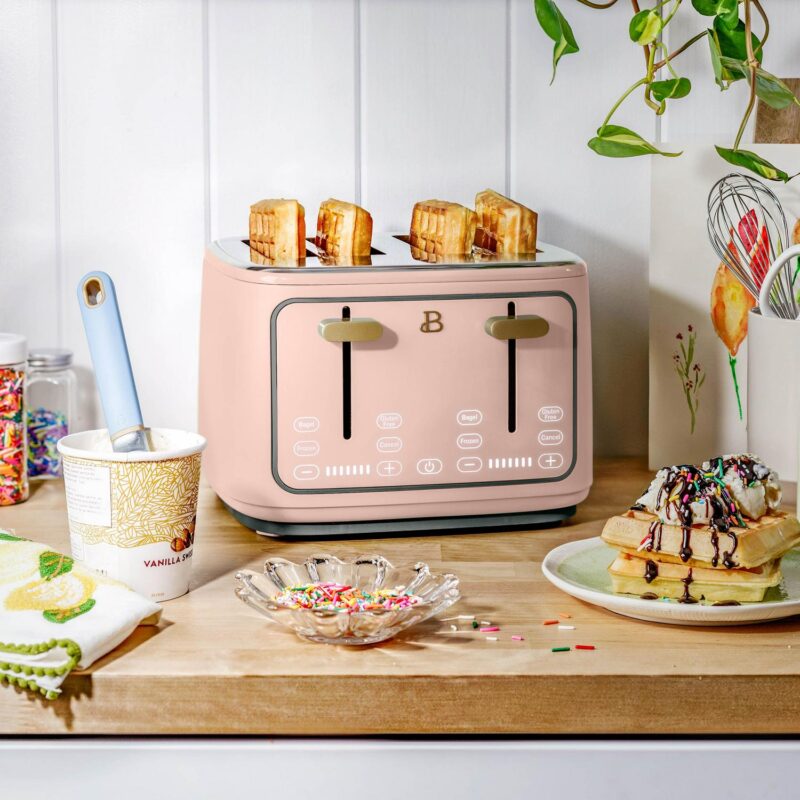 Beautiful 4-Slice Toaster with Touch-Activated Display, Rose by Drew Barrymore - Image 3
