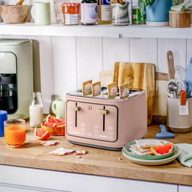 Beautiful 4-Slice Toaster with Touch-Activated Display, Rose by Drew Barrymore - Image 11