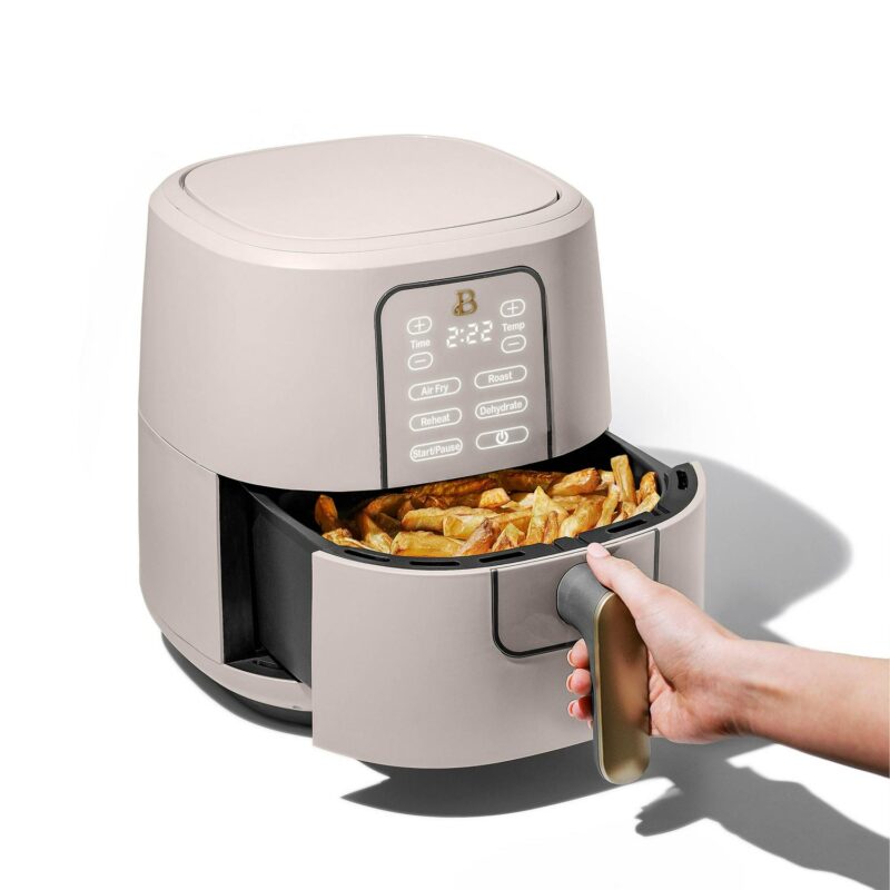 Beautiful 6 Qt Air Fryer with TurboCrisp Technology and Touch-Activated Display, Porcini Taupe by Drew Barrymore - Image 5