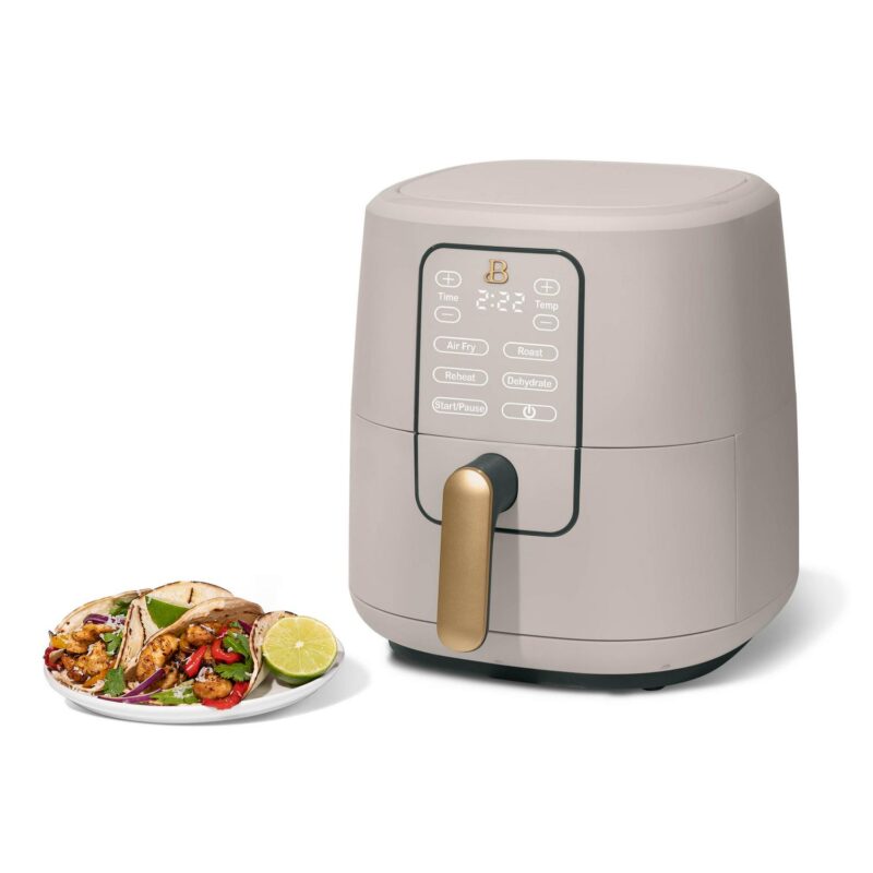 Beautiful 6 Qt Air Fryer with TurboCrisp Technology and Touch-Activated Display, Porcini Taupe by Drew Barrymore - Image 3