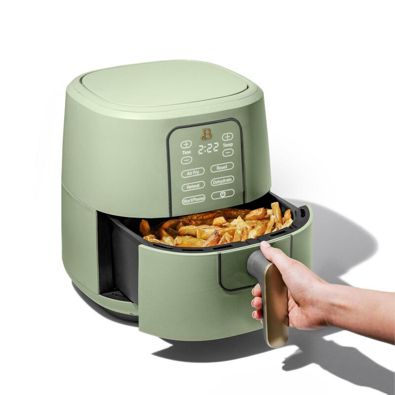 Beautiful 6 Qt Air Fryer with TurboCrisp Technology and Touch-Activated Display, Sage Green by Drew Barrymore - Image 7