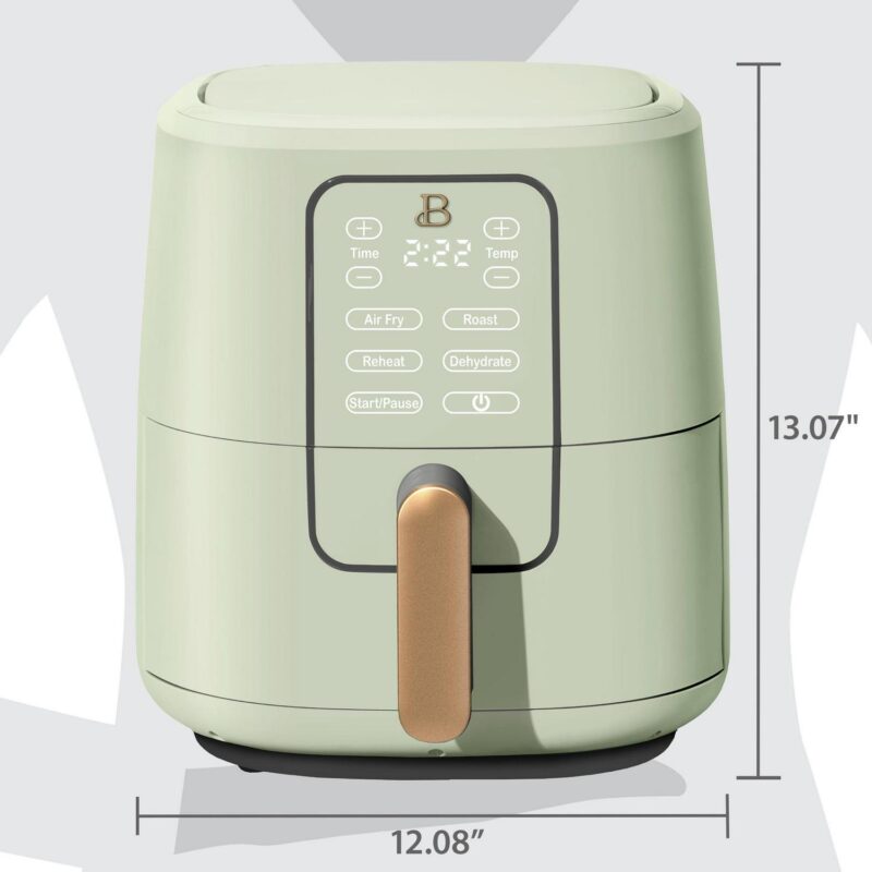 Beautiful 6 Qt Air Fryer with TurboCrisp Technology and Touch-Activated Display, Sage Green by Drew Barrymore - Image 10