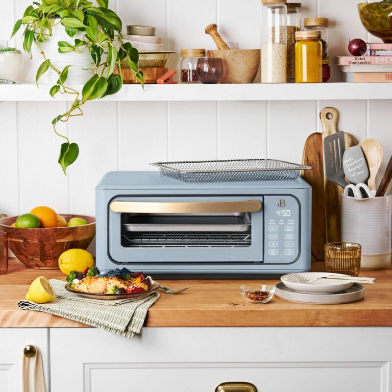 Beautiful Infrared Air Fry Toaster Oven, 9-Slice, 1800 W, Cornflower Blue by Drew Barrymore - Image 3