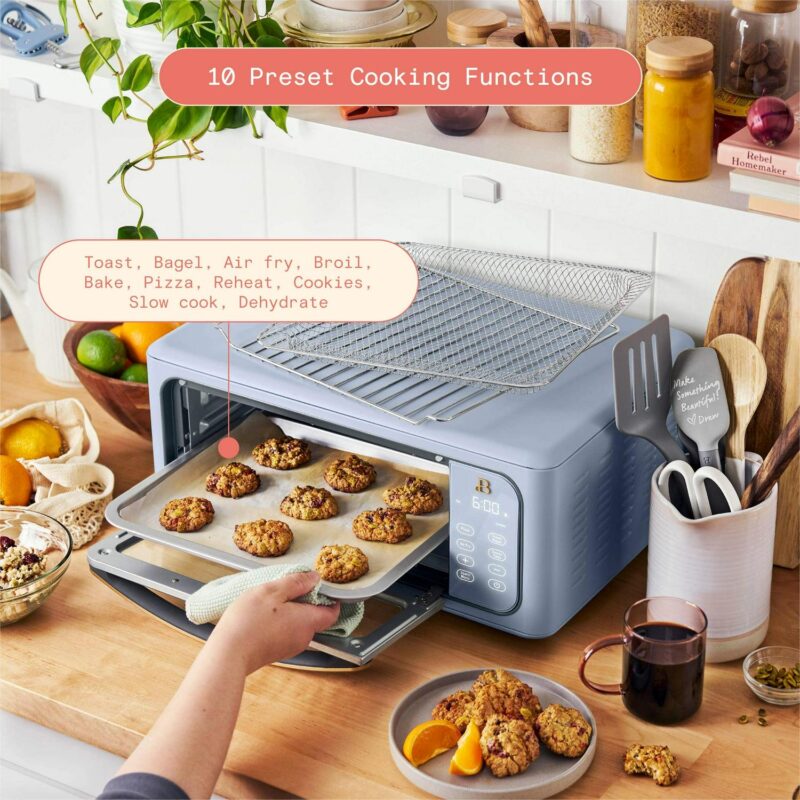 Beautiful Infrared Air Fry Toaster Oven, 9-Slice, 1800 W, Cornflower Blue by Drew Barrymore - Image 5
