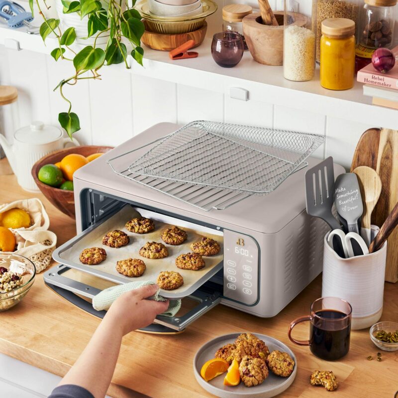 Beautiful Infrared Air Fry Toaster Oven, 9-Slice, 1800 W, Porcini Taupe by Drew Barrymore - Image 2