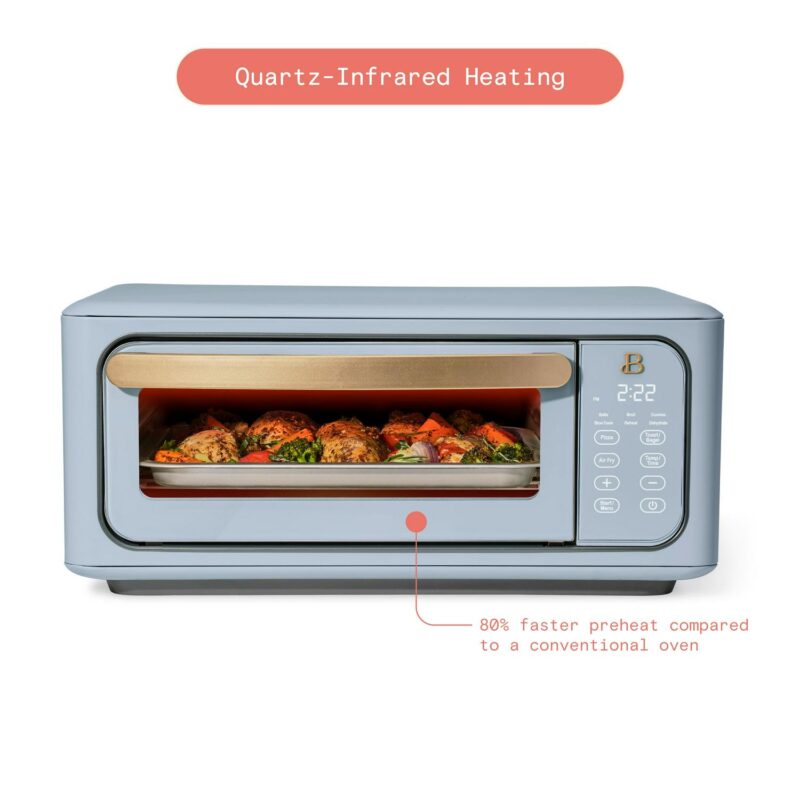 Beautiful Infrared Air Fry Toaster Oven, 9-Slice, 1800 W, Cornflower Blue by Drew Barrymore - Image 8