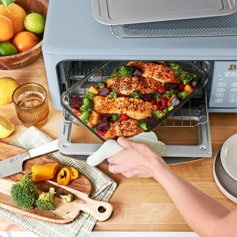 Beautiful Infrared Air Fry Toaster Oven, 9-Slice, 1800 W, Cornflower Blue by Drew Barrymore - Image 2