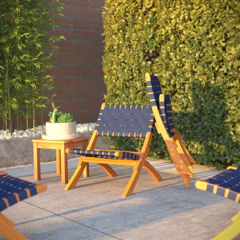 Belkene Home Sava Indoor / Outdoor Folding Patio Chair - Image 4