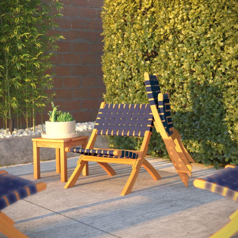 Belkene Home Sava Indoor / Outdoor Folding Patio Chair - Image 5