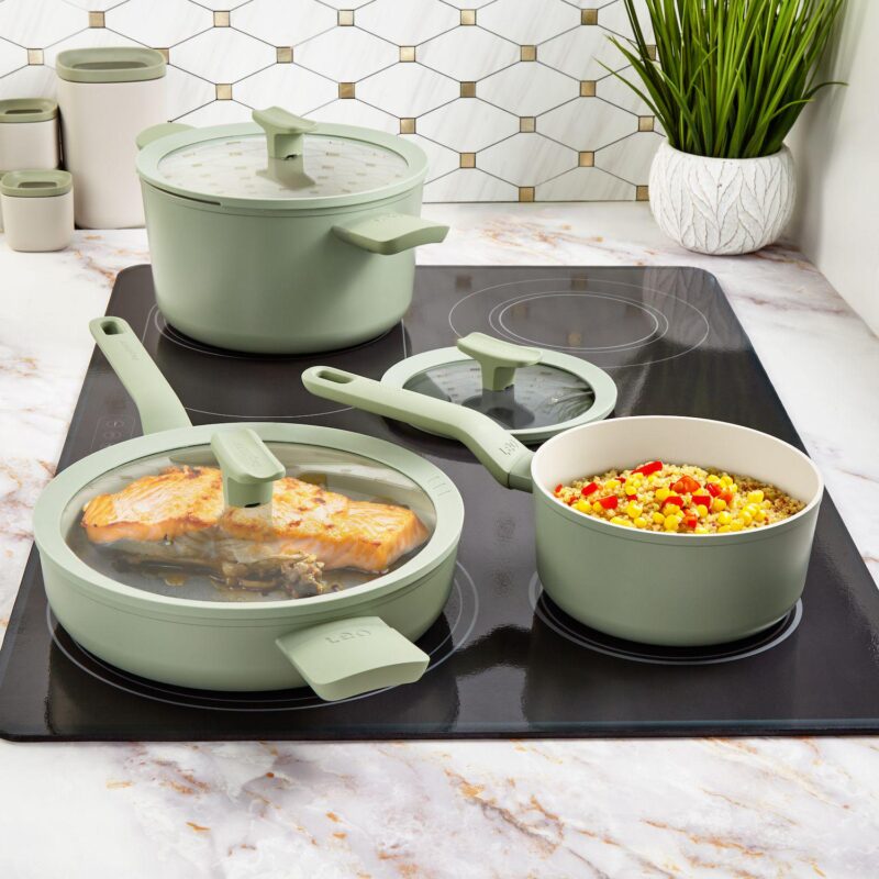 BergHOFF Balance Nonstick Ceramic Saut Pan with Glass Lid - Image 4