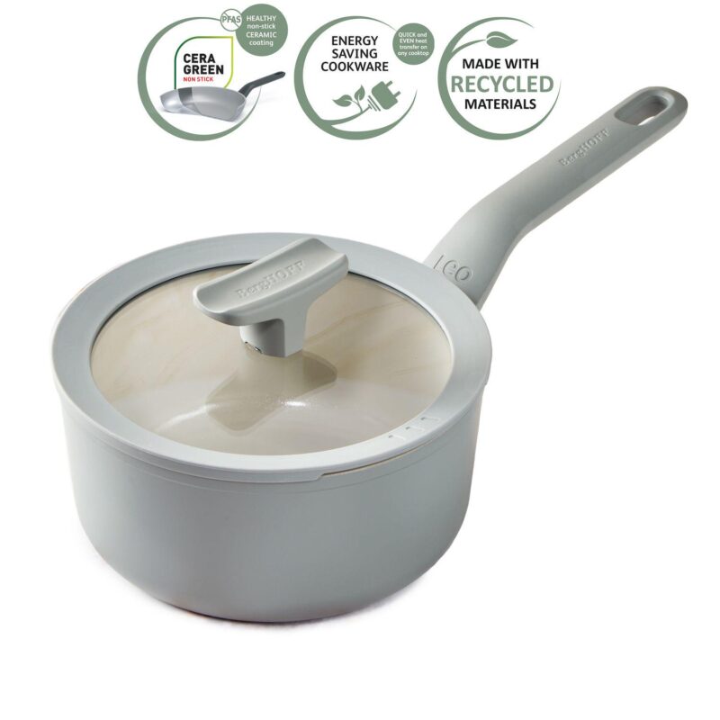 BergHOFF Balance Nonstick Ceramic Saucepan with Glass Lid - Image 10