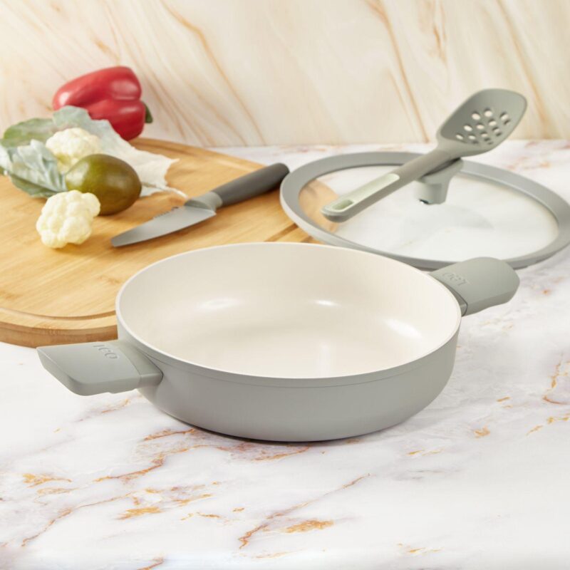 BergHOFF Balance Nonstick Ceramic Saut Pan with Glass Lid - Image 2
