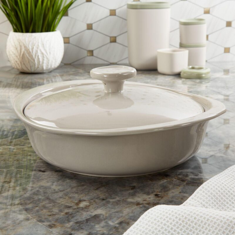 BergHOFF Balance Stone 9.5  2.4-qt Casserole Baking Dish With Stone Cover - Image 2