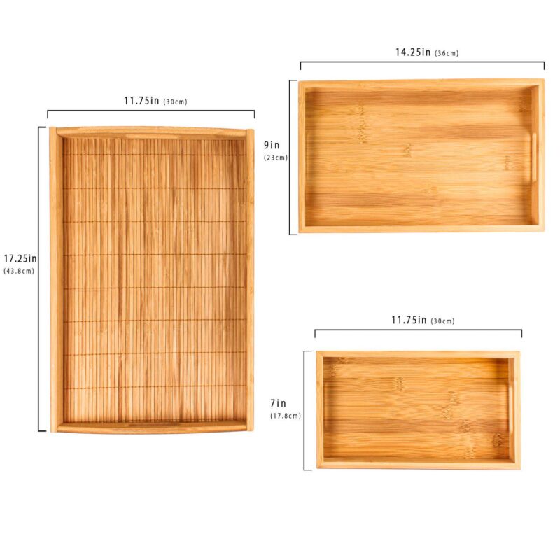 BergHOFF Bamboo 3-Piece Serving Tray Set - Image 9