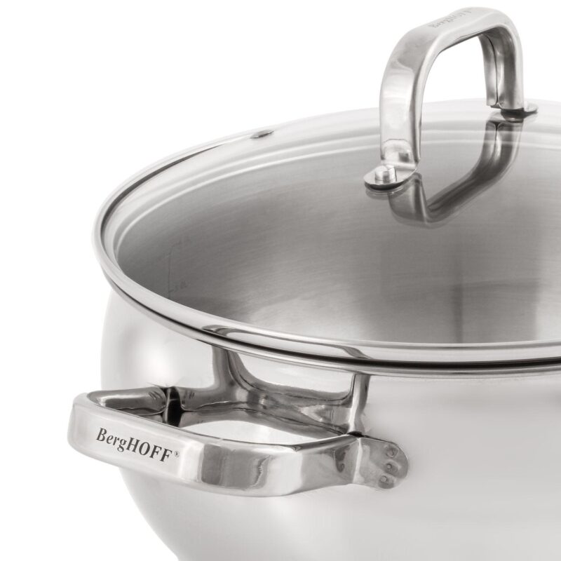 BergHOFF Belly Shape 7-pc. Stainless Steel Cookware Set with Glass Lids - Image 8