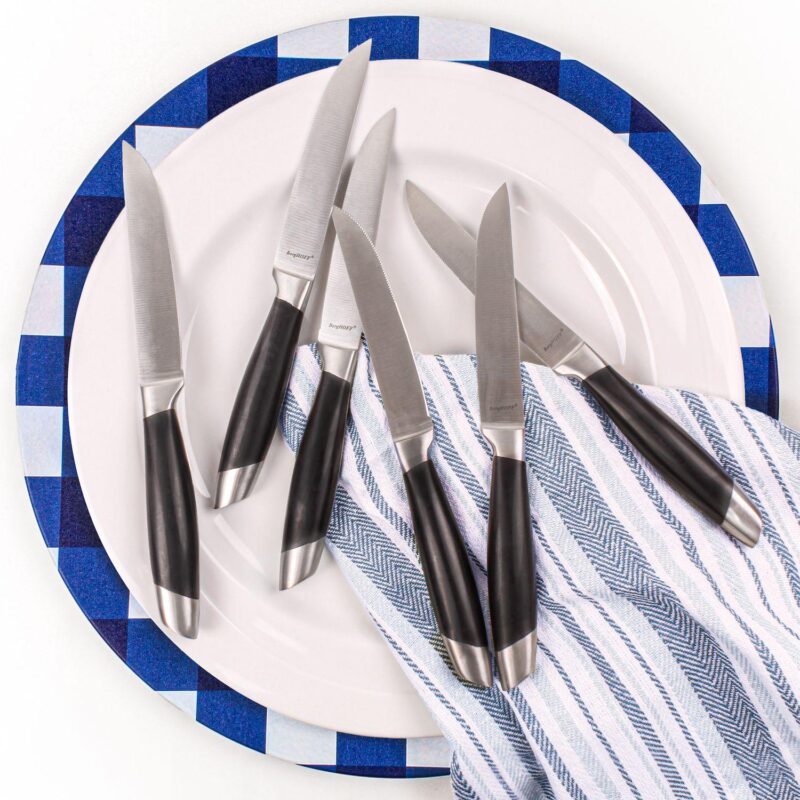BergHOFF Essentials Geminis 12-Piece 4.75  Stainless Steel Steak Knife Set - Image 4
