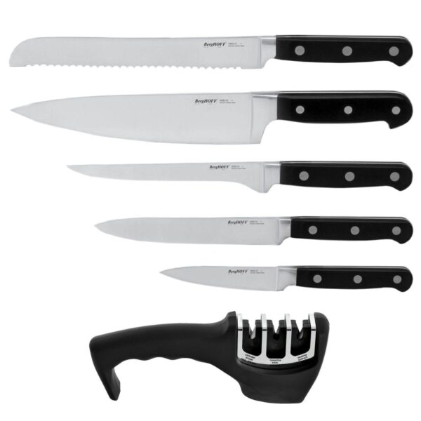 BergHOFF Essentials Contempo 6-Piece Stainless Steel Knife Set with Wood Case