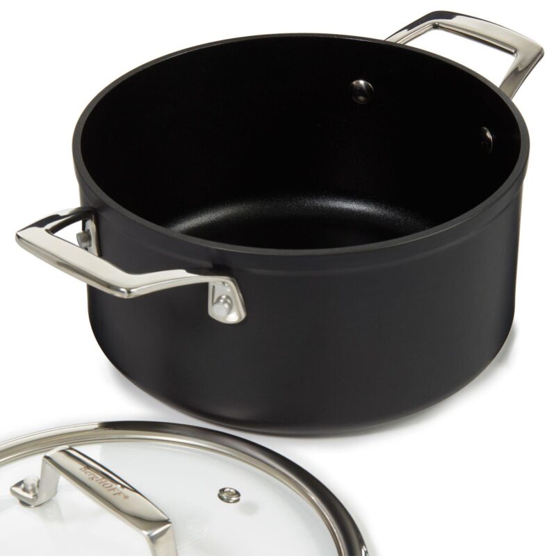 BergHOFF Essentials 5-pc. Nonstick Hard Anodized Cookware Set For Two With Glass Lid - Image 6