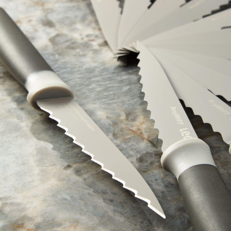 BergHOFF Leo 12-Piece 4.5  Stainless Steel Serrated Steak Knives - Image 6