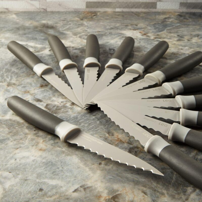 BergHOFF Leo 12-Piece 4.5  Stainless Steel Serrated Steak Knives - Image 3