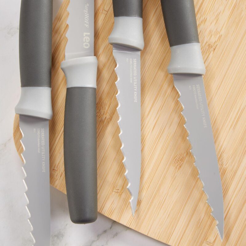 BergHOFF Leo 12-Piece 4.5  Stainless Steel Serrated Steak Knives - Image 5
