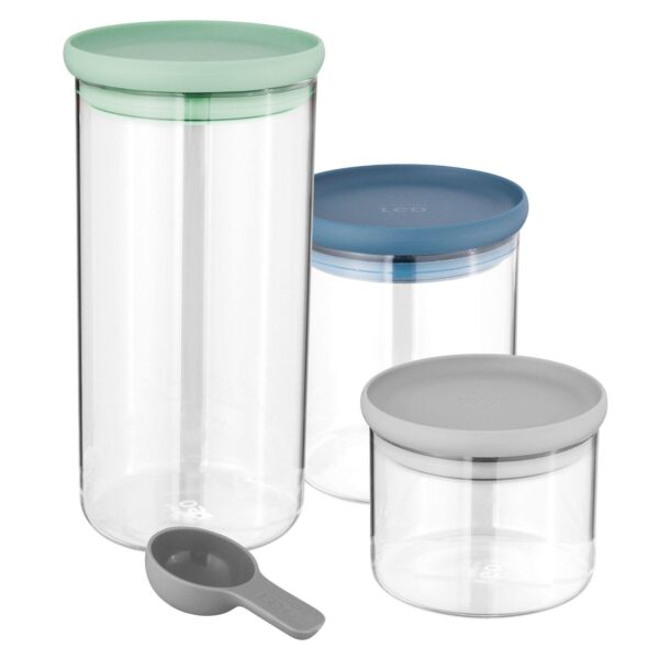 BergHOFF Leo 3-pc. Glass Food Container Set