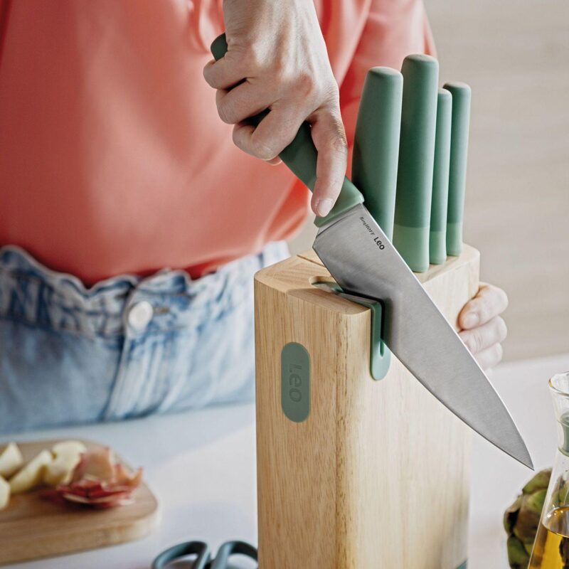 BergHOFF Leo Forest Stainless Steel 6-piece Knife Block Set - Image 7
