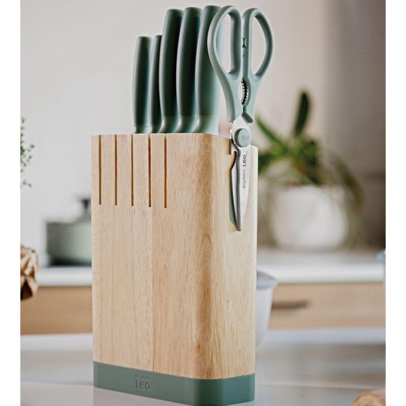 BergHOFF Leo Forest Stainless Steel 6-piece Knife Block Set - Image 12