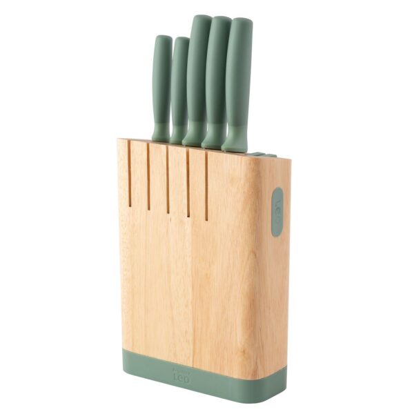 BergHOFF Leo Forest Stainless Steel 6-piece Knife Block Set