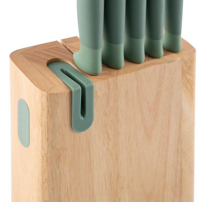 BergHOFF Leo Forest Stainless Steel 6-piece Knife Block Set - Image 5