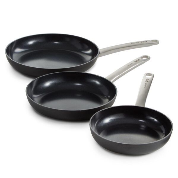 BergHOFF Leo Graphite 3 pc Nonstick Ceramic Frying Pan Set