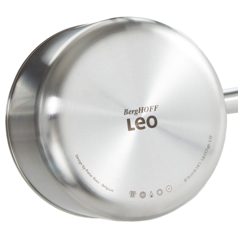 BergHOFF Leo Graphite Recycled 18/10 Stainless Steel Saucepan 6.25 , 1.7qt. - Image 4