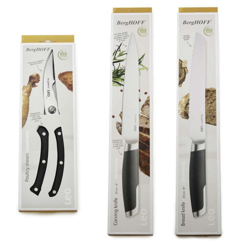 BergHOFF Leo Graphite 3-piece Stainless Steel Forged Cutlery Set - Image 4