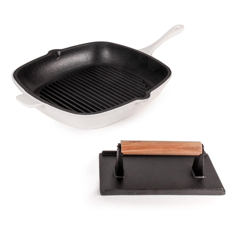 BergHOFF Neo 2-pc. Cast-Iron Grill Pan and Bacon/Steak Press Set - Image 11