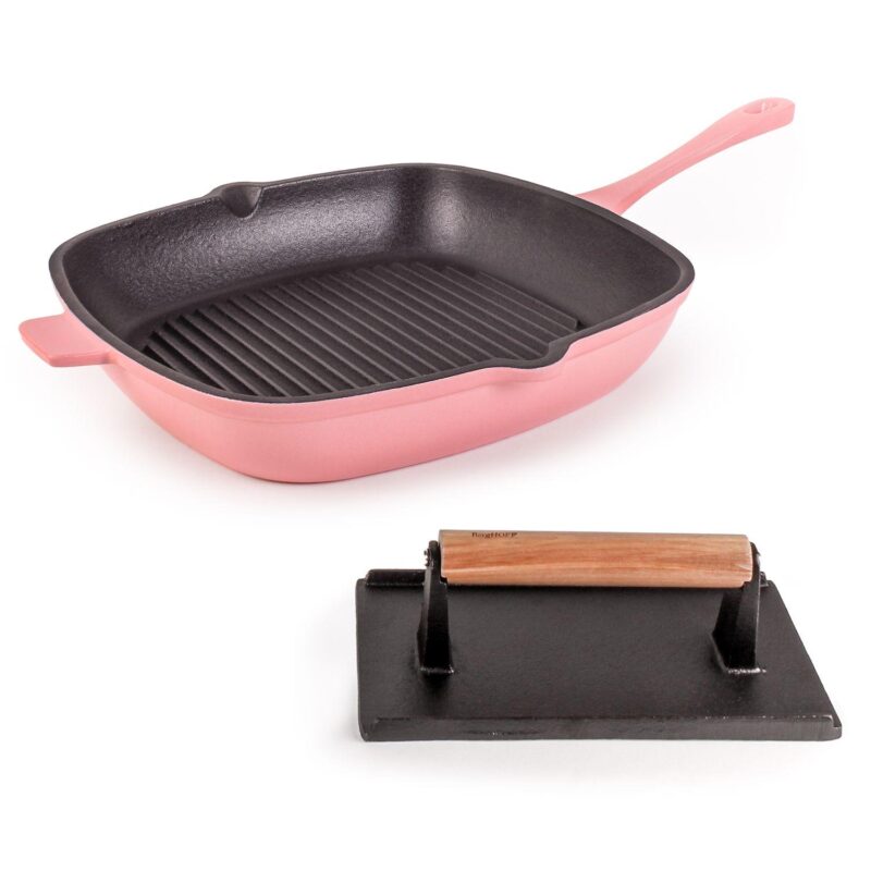 BergHOFF Neo 2-pc. Cast-Iron Grill Pan and Bacon/Steak Press Set - Image 8