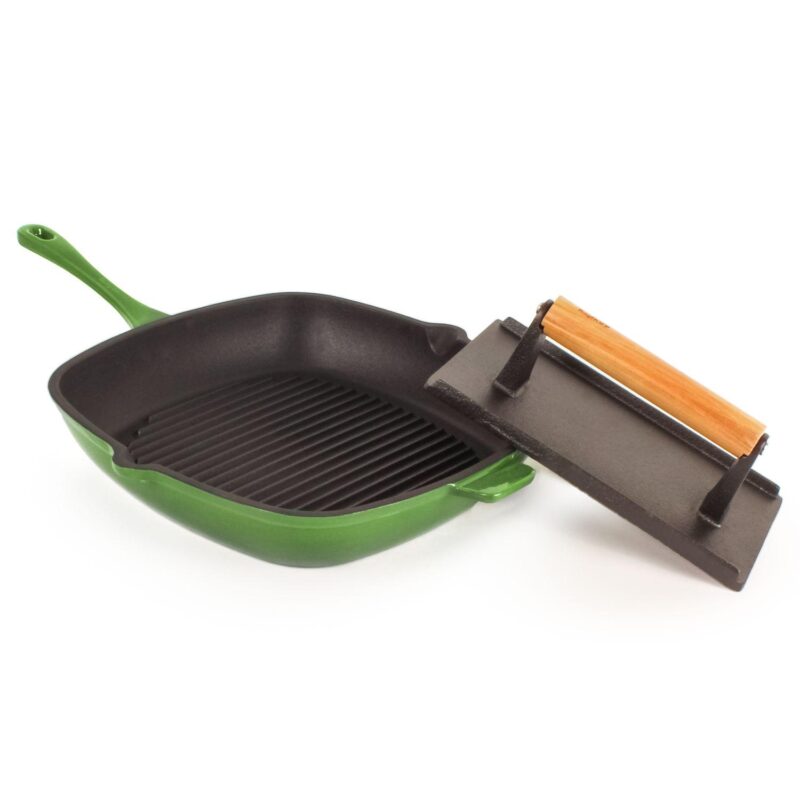 BergHOFF Neo 2-pc. Cast-Iron Grill Pan and Bacon/Steak Press Set - Image 9